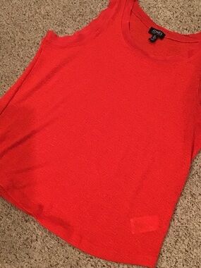 Jones New York Orange Sleeveless Knit Tank